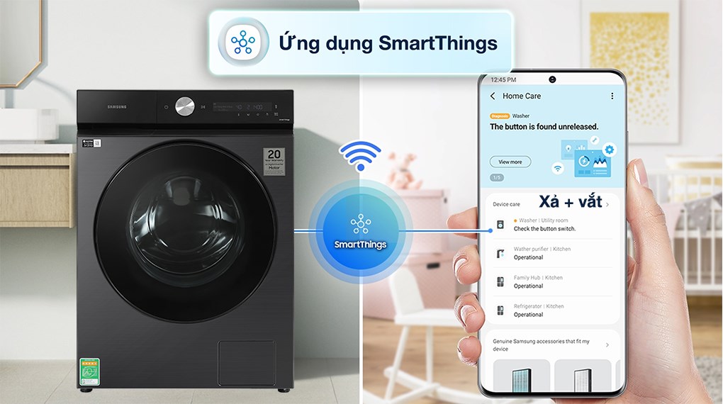 Máy giặt Samsung Lồng ngang Inverter 12 kg WW12CB944DGBSV